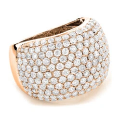 14K White Gold Designer Pave Diamond Ring For Women 5 Carat Wide Anniversary Band 8 14K White Gold Designer Pave Diamond Ring For Women 5 Carat Wide Anniversary Band -Luxurman 14k gold designer pave diamond ring 550ct p 6076 ro