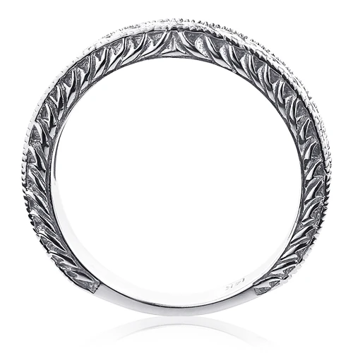 14K White Gold Designer Handmade Wedding Band 3 14K White Gold Designer Handmade Wedding Band - Image 3