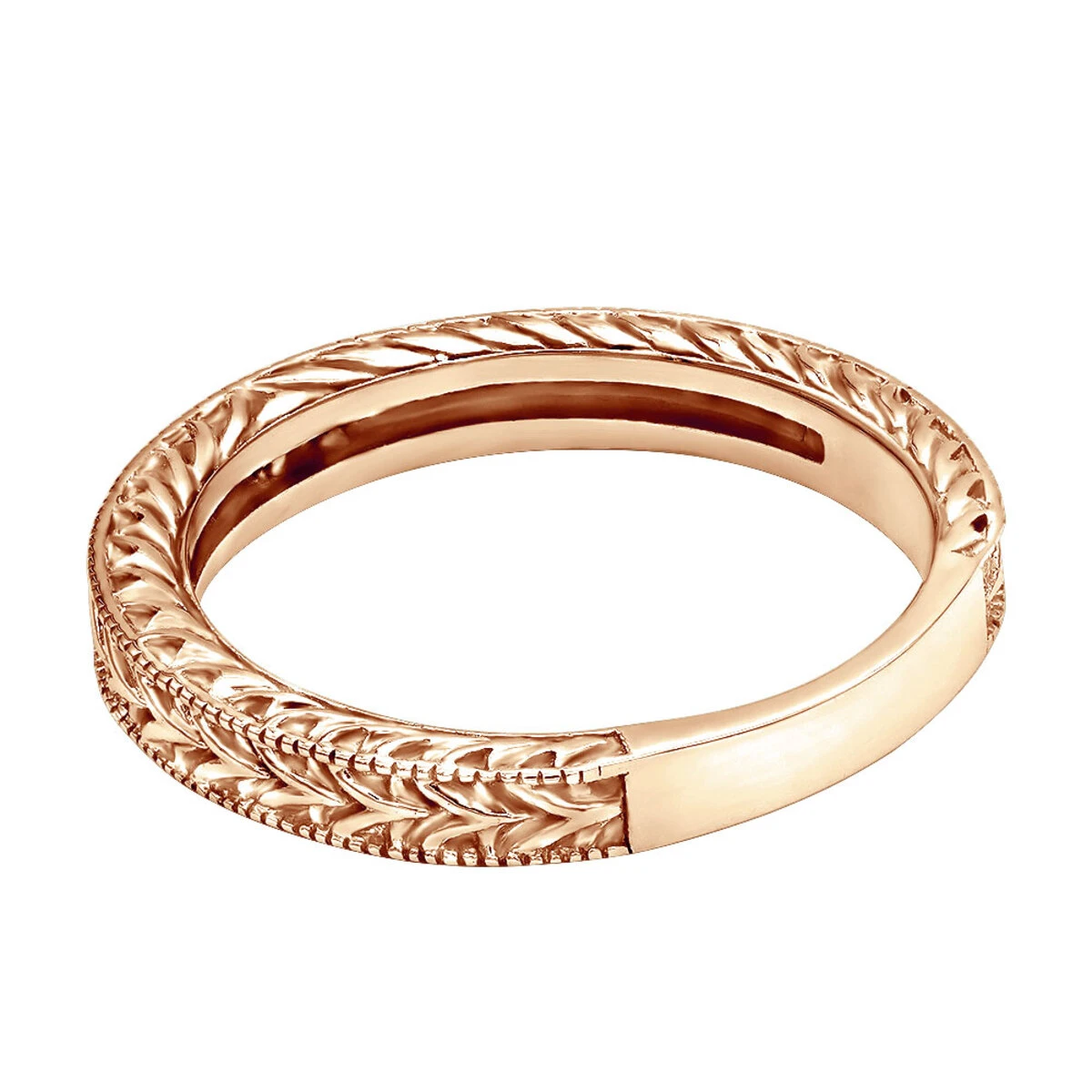 14K White Gold Designer Handmade Wedding Band 8 14K White Gold Designer Handmade Wedding Band - Image 8