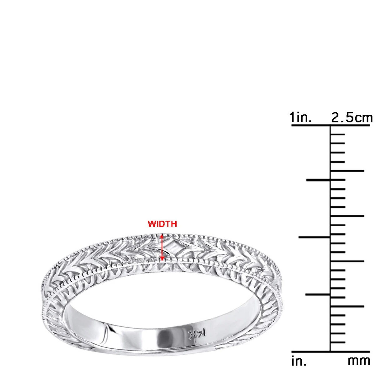 14K White Gold Designer Handmade Wedding Band 12 14K White Gold Designer Handmade Wedding Band - Image 12