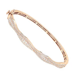 14K White Gold Diamond Bangle Bracelet For Women 1ct By Luxurman -Luxurman 14k gold diamond bangle bracelet for women 1ct by luxurman ro