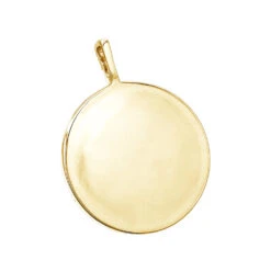 14K Yellow Gold Diamond Circle Medallion Pendant For Women 0.5ct By Luxurman -Luxurman 14k gold diamond circle medallion pendant for women 05ct by luxurman backye
