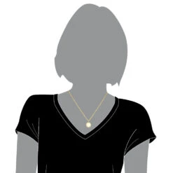 14K Yellow Gold Diamond Circle Medallion Pendant For Women 0.5ct By Luxurman -Luxurman 14k gold diamond circle medallion pendant for women 05ct by luxurman bodye