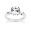 14K White Gold Diamond Designer Engagement Ring 1.14ct