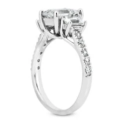 14K White Gold Diamond Designer Engagement Ring 1.91ct 9 14K White Gold Diamond Designer Engagement Ring 1.91ct -Luxurman 14k gold diamond designer engagement ring 191ct p 28929 back white