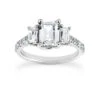14K White Gold Diamond Designer Engagement Ring 1.91ct