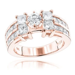 14K White Gold Diamond Designer Engagement Ring 2.90ct -Luxurman 14k gold diamond designer engagement ring 290ct p 28995 ro