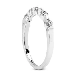 Thin 14K White Gold Diamond Designer Engagement Ring Band 0.15ct -Luxurman 14k gold diamond designer engagement ring band 015ct p 28249 back white 20220426
