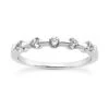 Thin 14K White Gold Diamond Designer Engagement Ring Band 0.15ct