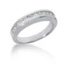 14K White Gold Diamond Designer Engagement Ring Band 0.70ct