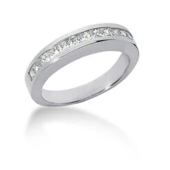 14K White Gold Diamond Designer Engagement Ring Band 0.70ct