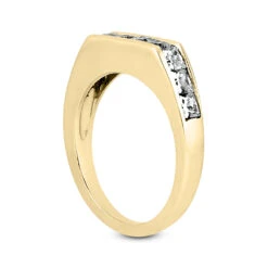 Thin 14K White Gold Diamond Designer Engagement Ring Band 1.40ct -Luxurman 14k gold diamond designer engagement ring band 140ct p 28756 back yellow