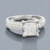 14K White Gold Diamond Engagement Ring 0.95ct