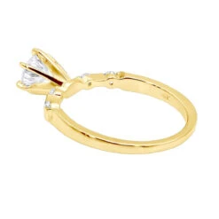 14K White Gold Diamond Engagement Ring Mounting 0.12ct -Luxurman 14k gold diamond engagement ring mounting 012ct p 28246 backye