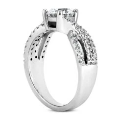14K White Gold Designer Diamond Engagement Ring Mounting 0.30ct 12 14K White Gold Designer Diamond Engagement Ring Mounting 0.30ct -Luxurman 14k gold diamond engagement ring mounting 030ct p 23957 back white 20220426