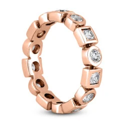 14K White Gold Diamond Eternity Band 1.12ct -Luxurman 14k gold diamond eternity band 112ct p 24941 back rose 20220426