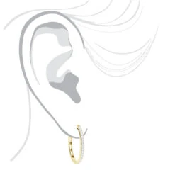 14K White Gold Oval Diamond Hoop Earrings For Women 0.71ct 10 14K White Gold Oval Diamond Hoop Earrings For Women 0.71ct -Luxurman 14k gold diamond hoop earrings 071ct p 40622 bodye