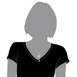 14K Yellow Gold Diamond Key Necklace 0.5ct 9 14K Yellow Gold Diamond Key Necklace 0.5ct -Luxurman 14k gold diamond key necklace 095ct p 7100 bodye