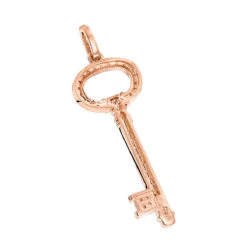 14K Rose Gold Diamond Key Pendant 0.42ct -Luxurman 14k gold diamond key pendant 042ct p 35150 backro