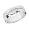 14K White Gold Diamond Men's Wedding Band 0.45ct