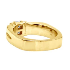 14K White Gold Diamond Men's Wedding Ring 0.60ct 6mm -Luxurman 14k gold diamond mens wedding ring 060ct p 25539 backye