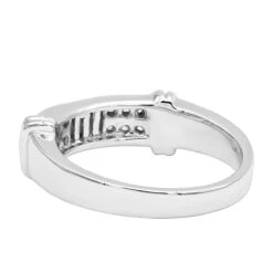 14K White Gold Diamond Men's Wedding Ring 0.62ct -Luxurman 14k gold diamond mens wedding ring 062ct p 25626 backwh
