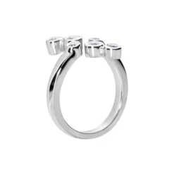 14K White Gold Diamond Right Hand Women's Ring 0.4ct -Luxurman 14k gold diamond right hand womens ring 030ct p 29760 back white