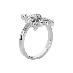 14K White Gold Diamond Right Hand Women's Ring 0.40ct 6 14K White Gold Diamond Right Hand Women's Ring 0.40ct -Luxurman 14k gold diamond right hand womens ring 040ct p 29772 back white