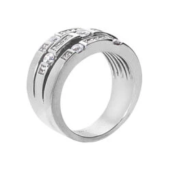 14K White Gold Diamond Right Hand Women's Ring 0.64ct 11.1mm 6 14K White Gold Diamond Right Hand Women's Ring 0.64ct 11.1mm -Luxurman 14k gold diamond right hand womens ring 064ct p 29743 back white