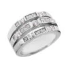 14K White Gold Diamond Right Hand Women's Ring 0.64ct 11.1mm