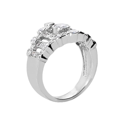 14K White Gold Diamond Right Hand Women's Ring 0.75ct 3 14K White Gold Diamond Right Hand Women's Ring 0.75ct - Image 3