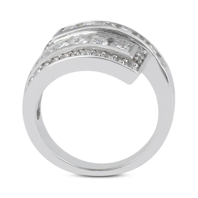 14K White Gold Diamond Right Hand Women's Ring 1.20ct 3 14K White Gold Diamond Right Hand Women's Ring 1.20ct - Image 3