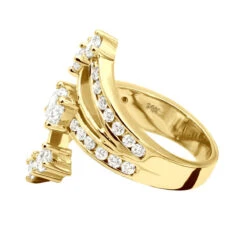 14K White Gold Diamond Right Hand Women's Ring 2.14ct 11 14K White Gold Diamond Right Hand Women's Ring 2.14ct -Luxurman 14k gold diamond right hand womens ring 214ct p 29733 backye