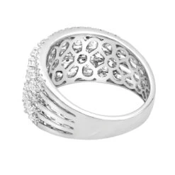 14K White Gold Diamond Ring For Women 2 Carat Unique Diamond Wedding Band -Luxurman 14k gold diamond ring for women 2 carat unique diamond wedding band backwh