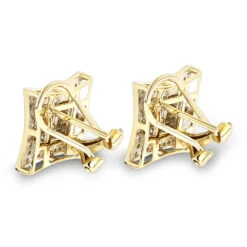 14K Yellow Gold Diamond Stud Earrings 1ct -Luxurman 14k gold diamond stud earrings 105ct p 79 backye