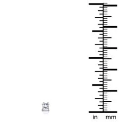 1/2 Carat 14K White Gold Diamond Stud Earrings Princess Diamonds .5ct -Luxurman 14k gold diamond stud earrings princess diamonds 50ct p 5650 ruler