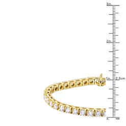 14K Yellow Gold Women's Diamond Tennis Bracelet Round Diamonds 9.72ct 12 14K Yellow Gold Women's Diamond Tennis Bracelet Round Diamonds 9.72ct -Luxurman 14k gold diamond tennis bracelet round diamonds 972ct p 255 rulerye