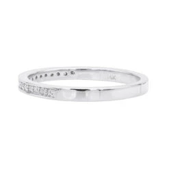Thin Diamond Wedding Stackable Ring For Women 14K White Gold 0.21ct -Luxurman 14k gold diamond unique engagement band 021ct p 23759 backwh