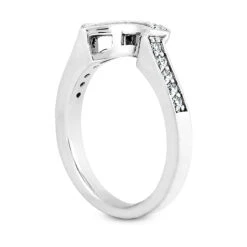 Ultra Thin 14K White Gold Diamond Unique Engagement Band 0.22ct -Luxurman 14k gold diamond unique engagement band 022ct p 23503 back white 20220426