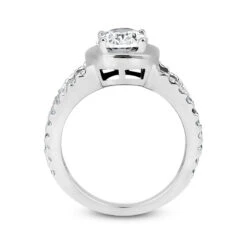 14K White Gold Diamond Unique Engagement Ring 1.10ct -Luxurman 14k gold diamond unique engagement ring 110ct p 24187 additional white