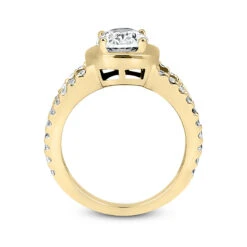 14K White Gold Diamond Unique Engagement Ring 1.10ct -Luxurman 14k gold diamond unique engagement ring 110ct p 24187 additional yellow