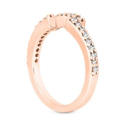 14K White Gold Diamond Unique Engagement Ring Set 0.94ct -Luxurman 14k gold diamond unique engagement ring set 094ct p 23481 additional rose 3