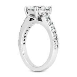 14K White Gold Diamond Unique Engagement Ring Set 0.94ct -Luxurman 14k gold diamond unique engagement ring set 094ct p 23481 additional white