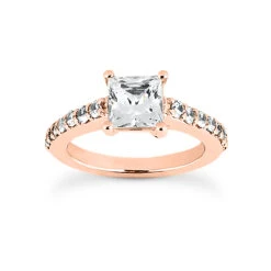14K White Gold Diamond Unique Engagement Ring Set 0.94ct -Luxurman 14k gold diamond unique engagement ring set 094ct p 23481 back rose 20220426