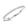 14K White Gold Diamond Wedding Band For Women By Luxurman 0.35ct