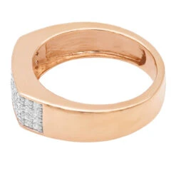 14K Black Plated Gold Diamond Wedding Bands Collection Piece .58ct -Luxurman 14k gold diamond wedding bands collection piece 58ct p 6648 backro