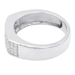 14K Black Plated Gold Diamond Wedding Bands Collection Piece .58ct -Luxurman 14k gold diamond wedding bands collection piece 58ct p 6648 backwh