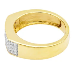 14K Black Plated Gold Diamond Wedding Bands Collection Piece .58ct -Luxurman 14k gold diamond wedding bands collection piece 58ct p 6648 backye