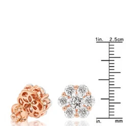 14K White Gold Earrings Round Diamond Clusters 3.5ct -Luxurman 14k gold earrings round diamond clusters 395ct p 5912 rulerro