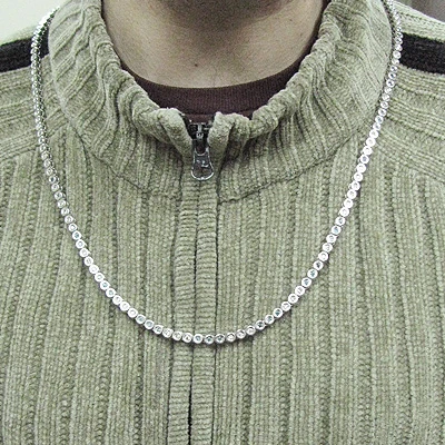 14K White Gold Fancy Color Blue Diamond Necklace Chain 8.82ct 3 14K White Gold Fancy Color Blue Diamond Necklace Chain 8.82ct - Image 3